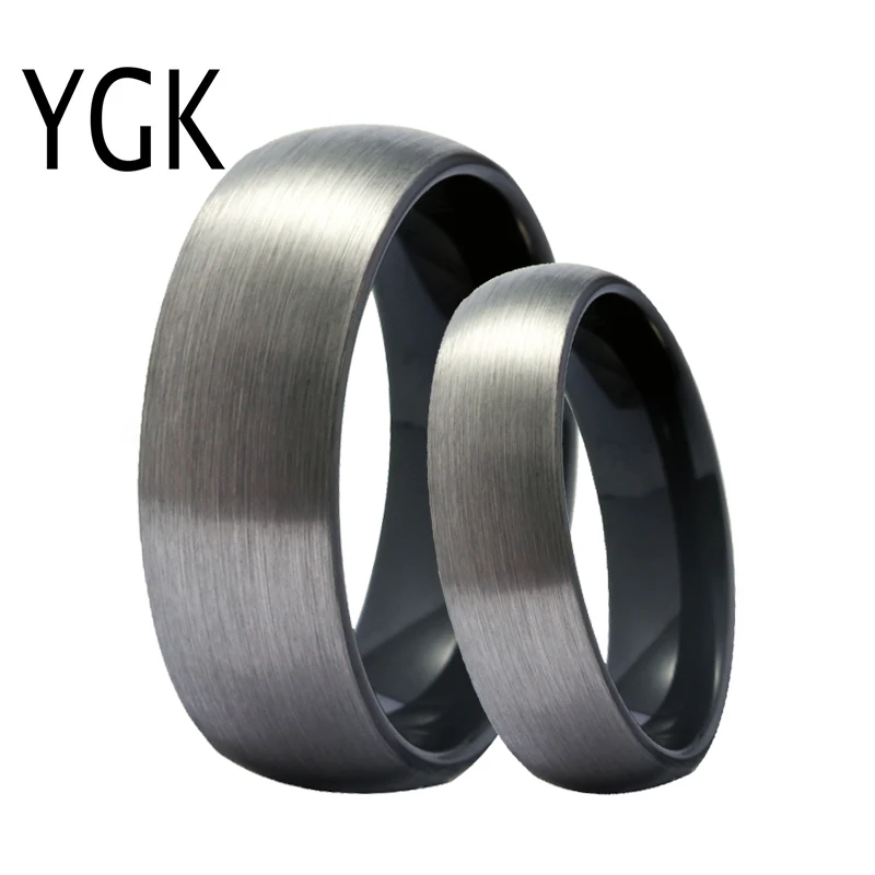 

YGK Jewelry Matt Surface Wedding Rings for Women Trendy Ring Men Classic Tungsten Carbide Couple Ring Lovers Engagement Jewelry