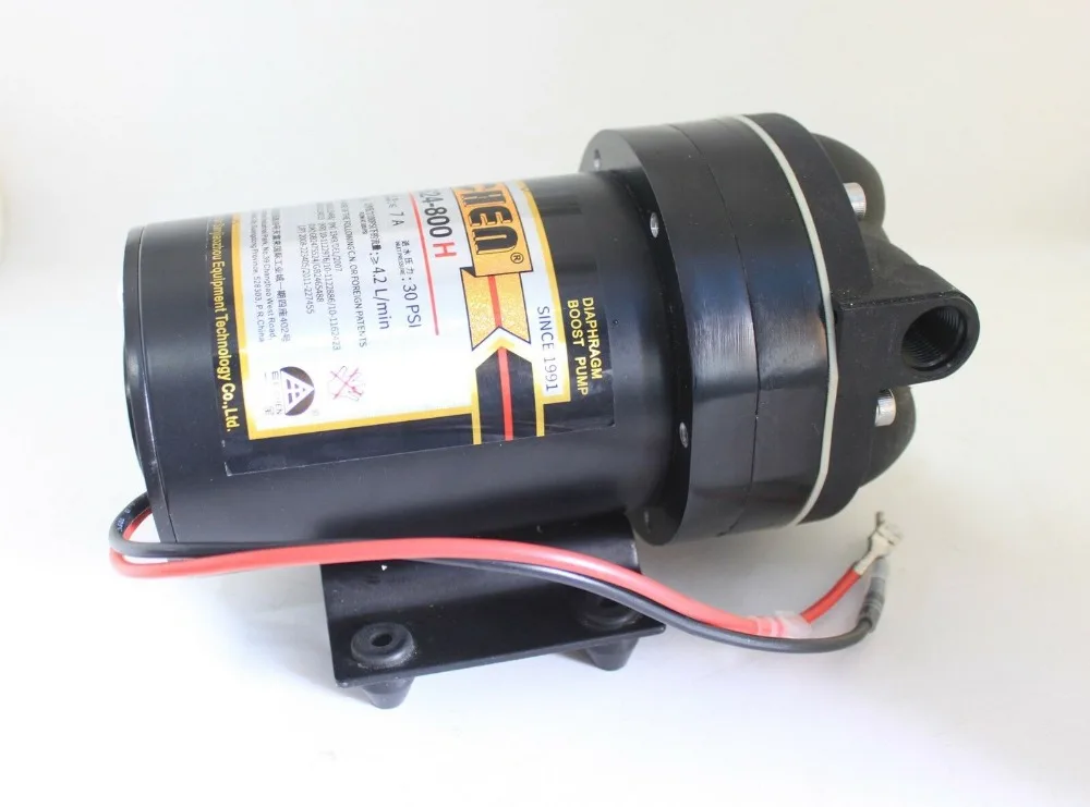 

E-chen EC-624-800H Мембранный насос 24 В постоянного тока электрический повышающий насос RO расход 800GPD ≥ 4,2 л/мин при 100 фунтов на квадратный дюйм для системы обратного осмоса