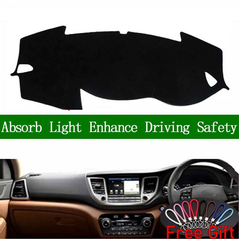 

Для Hyundai Tucson 3rd 2016 2017 2018, крышка приборной панели с правым рулем, автомобильные наклейки, коврик для приборной панели, аксессуары для интерьера