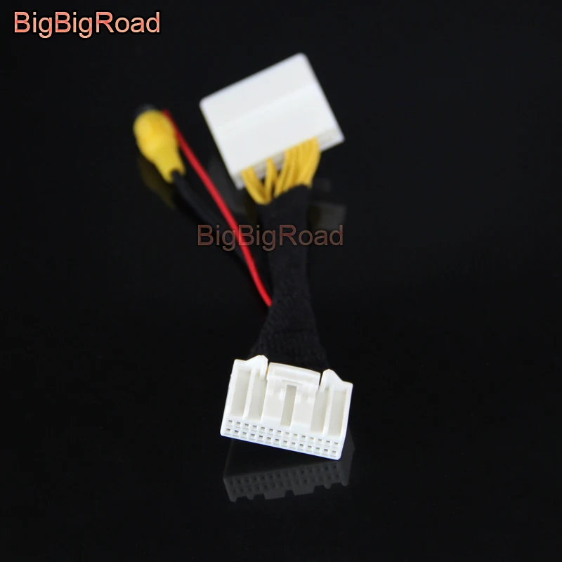 

BigBigRoad Car Rear View Parking Camera Adapter Connector Wire 28 Pins For Mazda 2 Mazda2 Demio DJ CX5 CX-5 CX 5