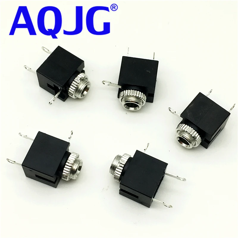 100Pcs Good Quality 3.5mm Female Audio Connector 3 Pin DIP Headphone Jack Socket Mono Channel PJ-301M PJ301M AQJG