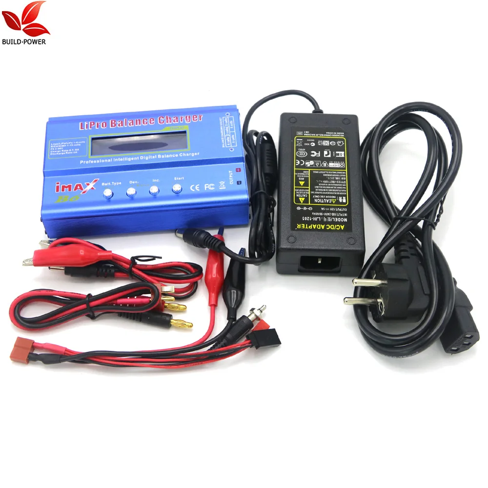 IMAX B6 80W 6A Battery Charger Lipo NiMh Li-ion Ni-Cd Digital RC Balance Charger Discharger + 12V 5A Adapter