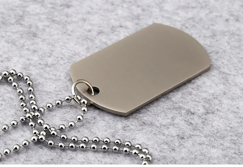 Hip Hop American USA Flag Necklace Men\'s US Army Military Card Pendant  Beaded Chain For Women The Stars And Stripes Jewelry