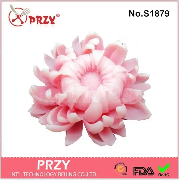 

3D Silicone MP Soap Mold - Fancy Chrysanthemum Flower Molds Fondant Cake Decoration Mold Chocolate Silicon Moulds PRZY No.si407