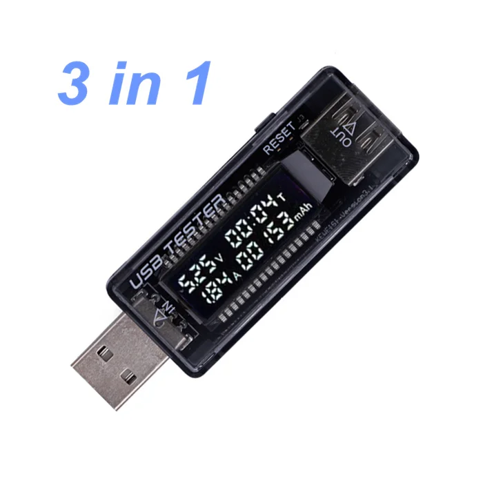 8 In 1 Qc2.0 3.0 Usb Tester Digital Voltmeter Current Voltage Capacity Meter Energy Power Indicator Detector