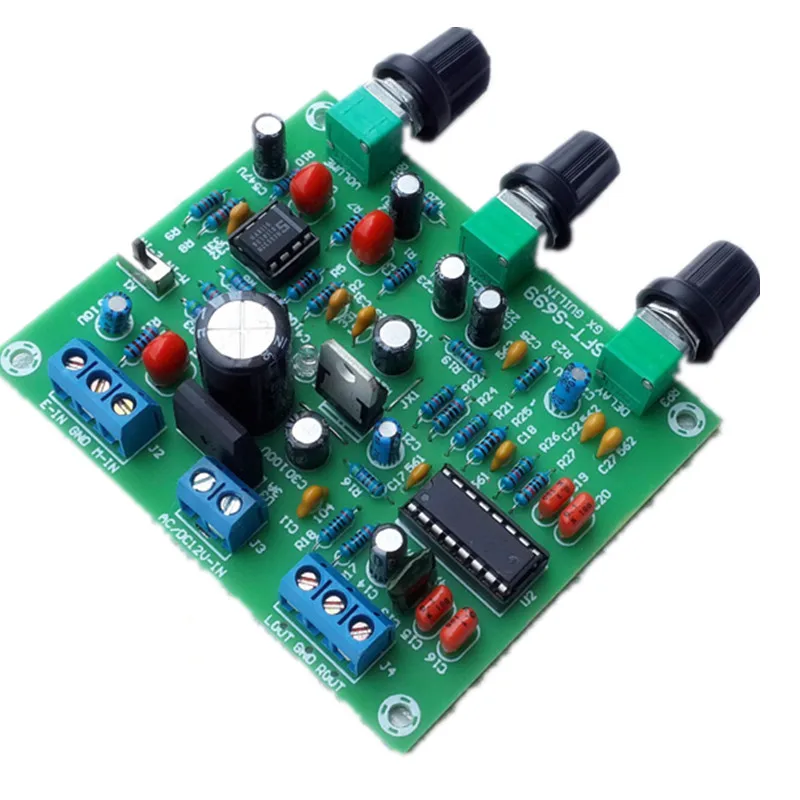 12V ETK3699 Digital karaok Surround Reverb Delay Microphone Amplifier Preamp Board Electretics dynamic microphone amplification