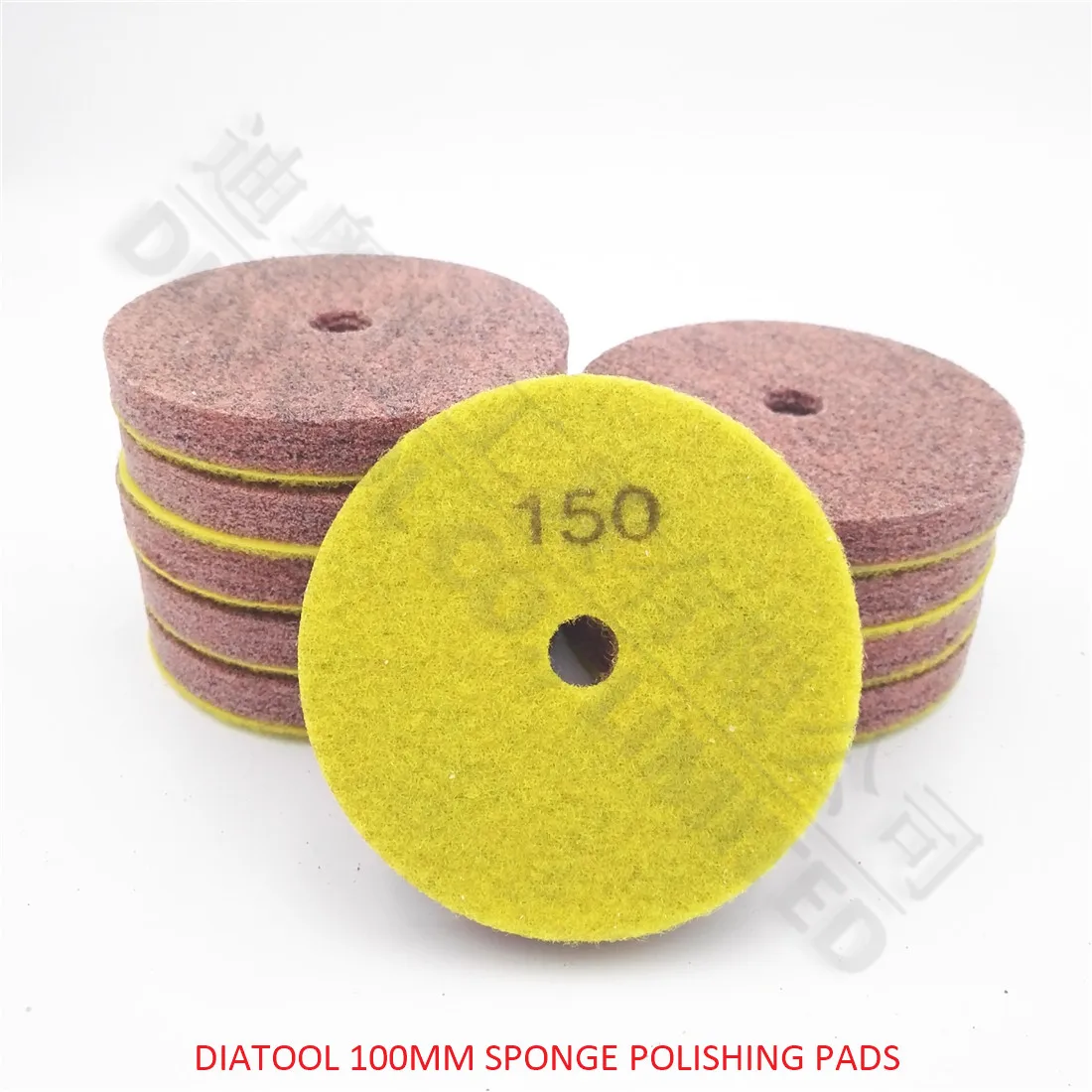 Imagem -05 - Diatool 10 Peças 100 mm Almofadas de Polimento de Diamante de Esponja para Pedra Artificial de Mármore Discos de Lixa Molhada