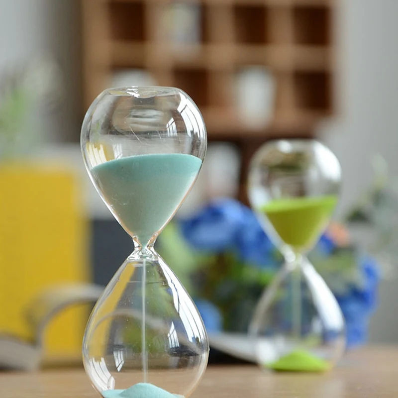 Fashion sand Hourglass 5 minutes Sandglass Time Counter Count Down Timer Glass Clock Creative Gift Home Decor Color Random