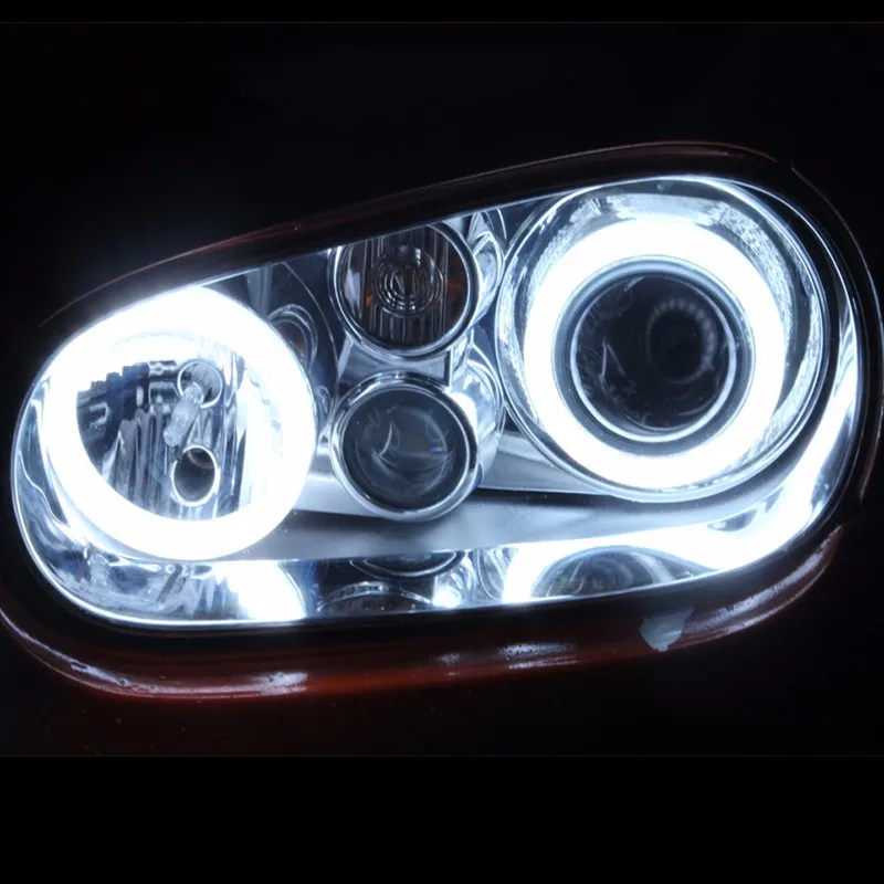 Car Halo Rings Angel Eyes  LED White and Yellow 60/70/80/90/95/100/110/120 MM Motorcycle Car Angel Eyes LED Waterproof DC 12V 3W