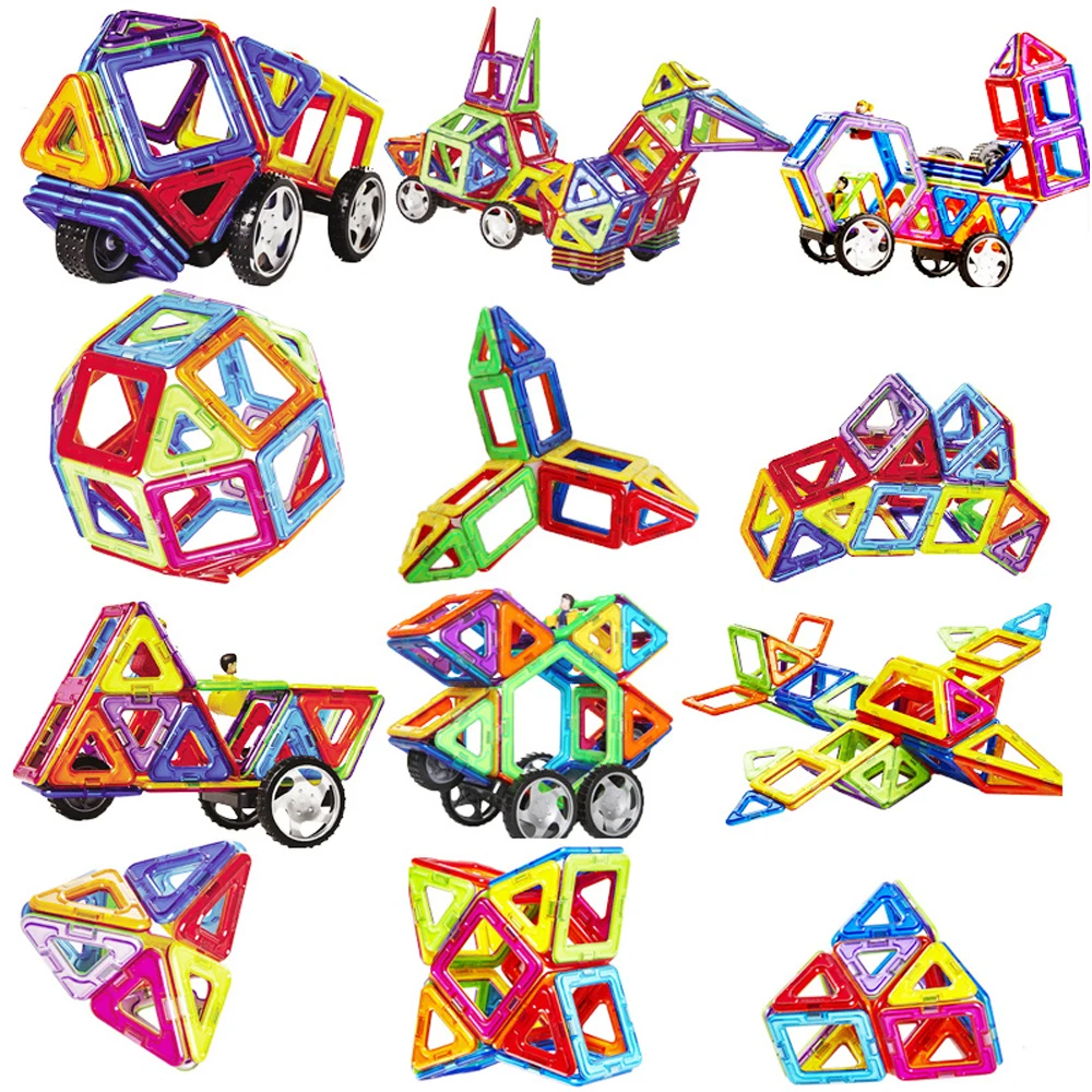 1PC Big Size Magnetic Blocks 3D DIY Modeling Construction Building Blocks Magnetic Designer Educational Toys for Children Gifts