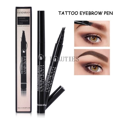 

100 Pcs/Lot 4 Head Fork Tip Eyebrow Pencil Waterproof Liquid Eye Brow Tinting Eye Brown Tattoo Pen Enhancer Tint Fine