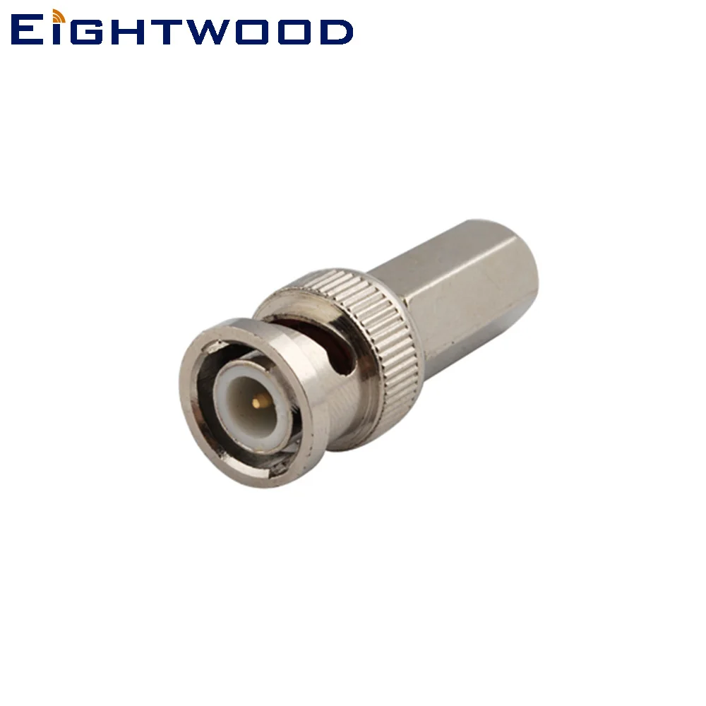 

Eightwood 5PCS BNC Plug Male RF Coaxial Connector Adapter Straight Crimp LMR240 RG-59 Cable for Antenna Automotive Broadcast