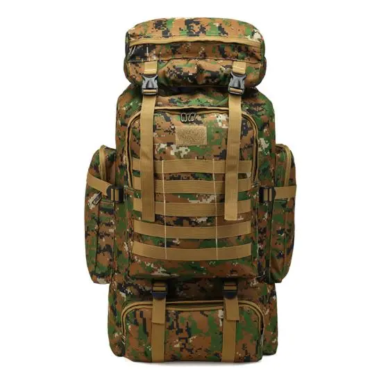 Grande capacidade 80l mochila camuflagem ao ar livre mochila caminhadas pacote