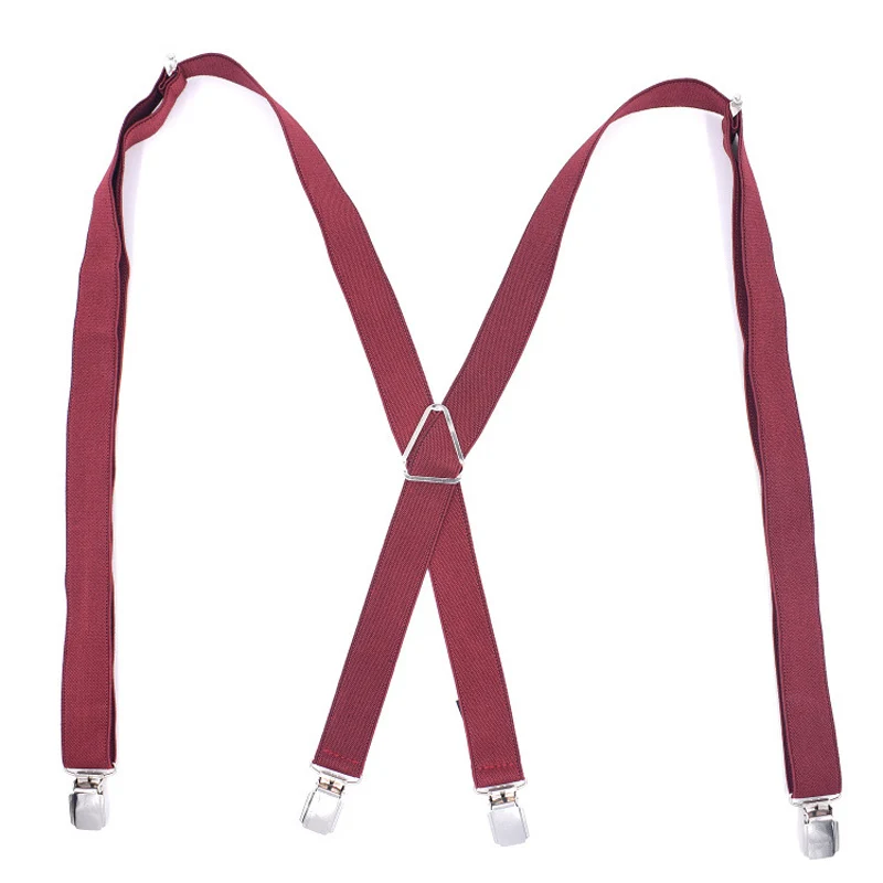 ใหม่ Suspenders 4 วงเล็บคลิปสิ่งแวดล้อม Clasps Suspenders สาว Suspensorio Tirantes Bretelles สายคล้องคอ 2.5*120 เซนติเมตร