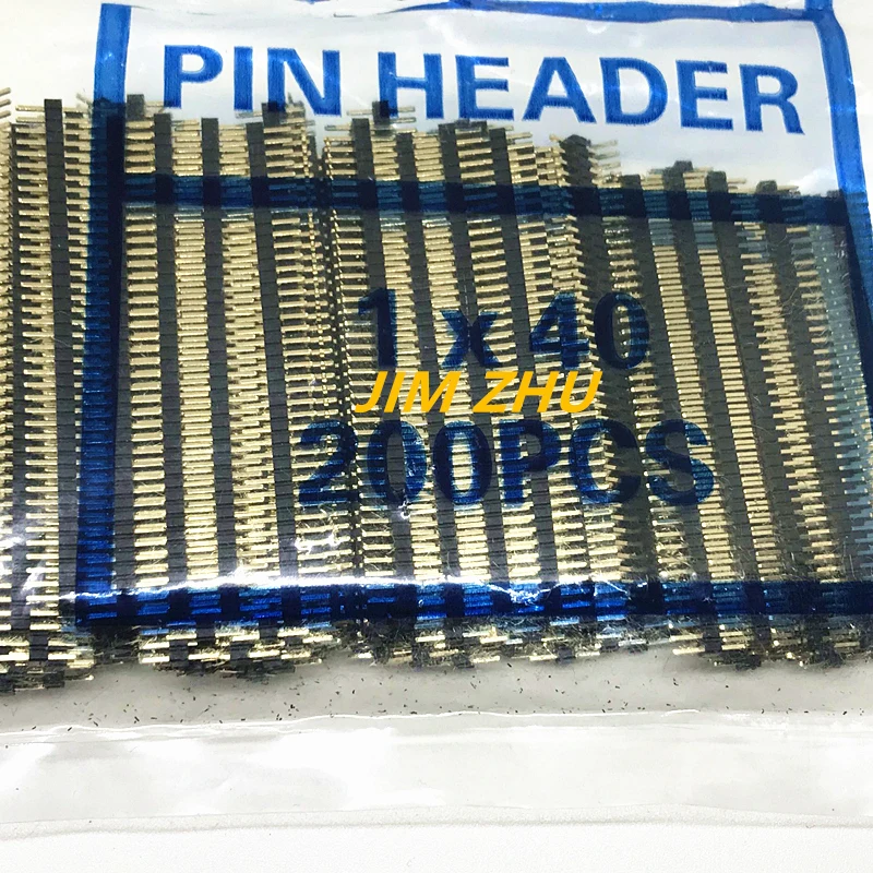 5Pcs/10pcs ROHS Gold-plated copper 1*40P 40Pins 1.27mm Single Row Straight Male Pin Header Strip For PCB