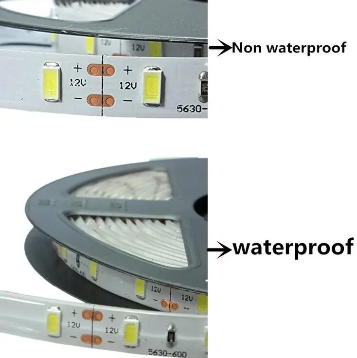 IP65 Waterproof or no waterproof LED Strip Light 5630 SMD DC12V 60Leds/M 5730 Bar Flexible Light Brighter Than 3528 Led Tape