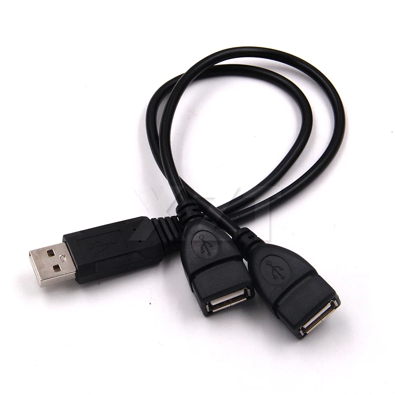 Wholesale Price USB 2.0 A 1 male to 2 Dual USB Female Data Hub Power Adapter Y Splitter USB Power Charging Extension Cable Cord