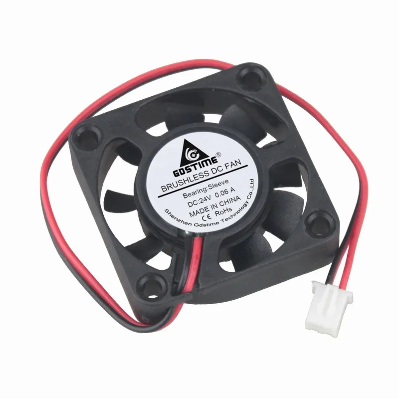 

Gdstime 2 Pieces 4cm 40mm x 10mm 2Pin DC Brushless Cooling Cooler Fan 24V Small Mute Fan 40mmx40mmx10mm 4010