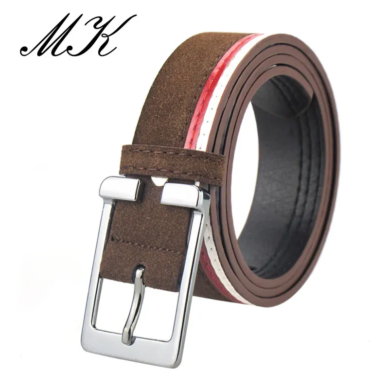 Maikun Men\'s Belts Leather Belts for Men Belt Metal Pin Buckle Belt for Casual Jeans High Quality Brand Male Strap 4 Colors