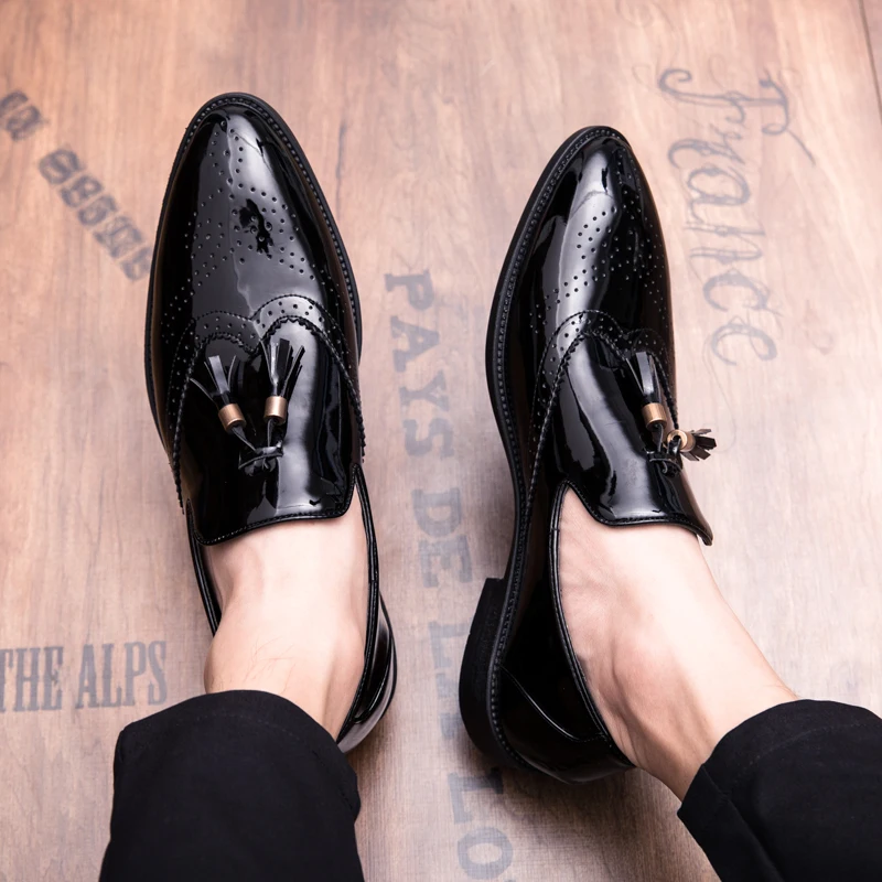 Size Lớn 47 Mũi Nhọn Trọng Người Da Oxfords Mùa Xuân Nam Ý Đầm Công Sở Dự Tiệc Cưới Giày nam L5