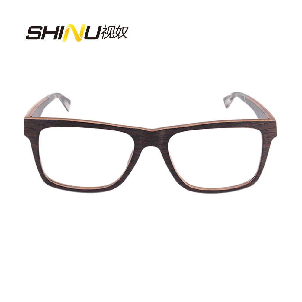 SHINU Retro Myopia Glasses Frames Brand Men Women Eyeglasses Optical Spectacle Glasses black walnut frame expensive customized