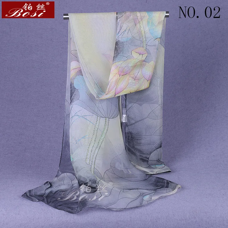 100% silk feel Fashion hijab print Scarf Shawls women Chiffon flower scarves cape female luxury brand ladies stoles Pink Floral