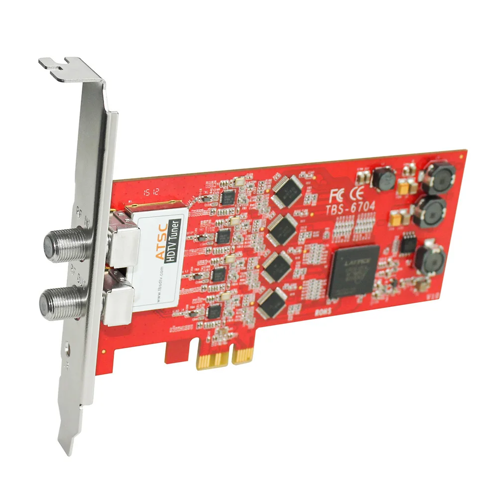 TBS6704 ATSC/Clear QAM Quad Tuner PCIe Card for Receiving North American/South Korea ATSC, 8VSB i Clear QAM Cable TV on PC