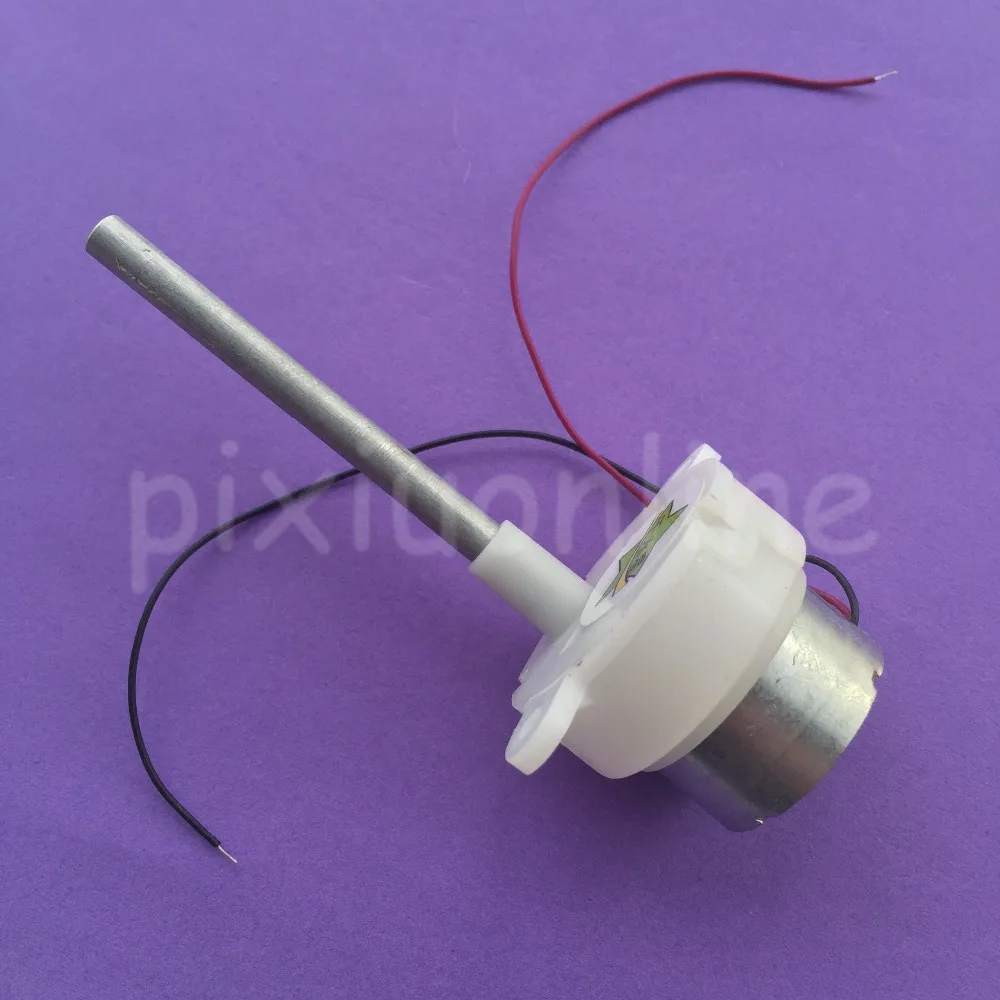 

J210Y Round White 300 Gear DC Motor Long Blind Hole Shaft fit Solar Energy Low Speed and Mute DIY Motor