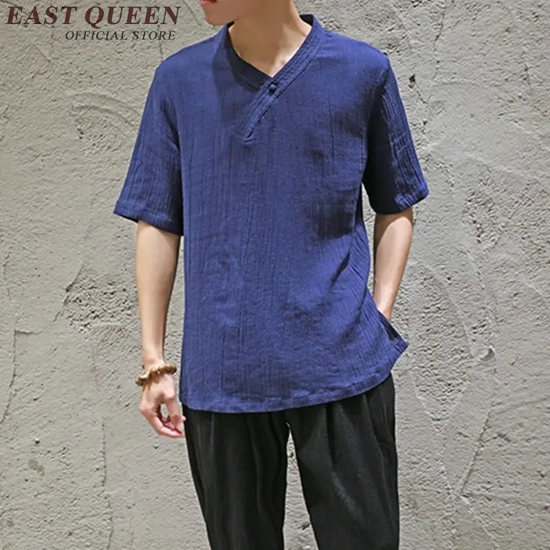 

Chinese shirt bouse men traditional chinese clothing for men male Chinese mandarin collar shirt kung fu outfit tops NN0555