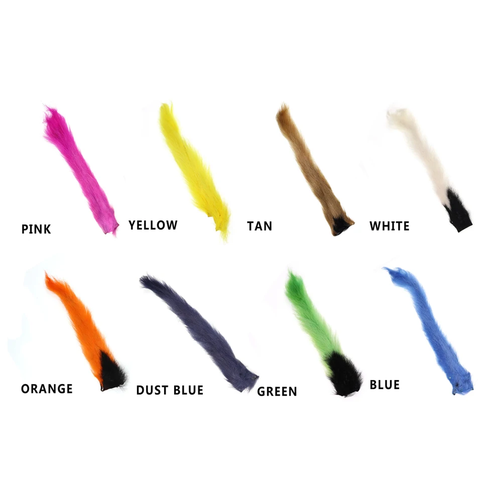 Bimoo 1PC Calf Tail Dry Fly Material for Fly Tying Wing Material Hair Wings Parachutes Trudes Dry Flies Making Multi-colors