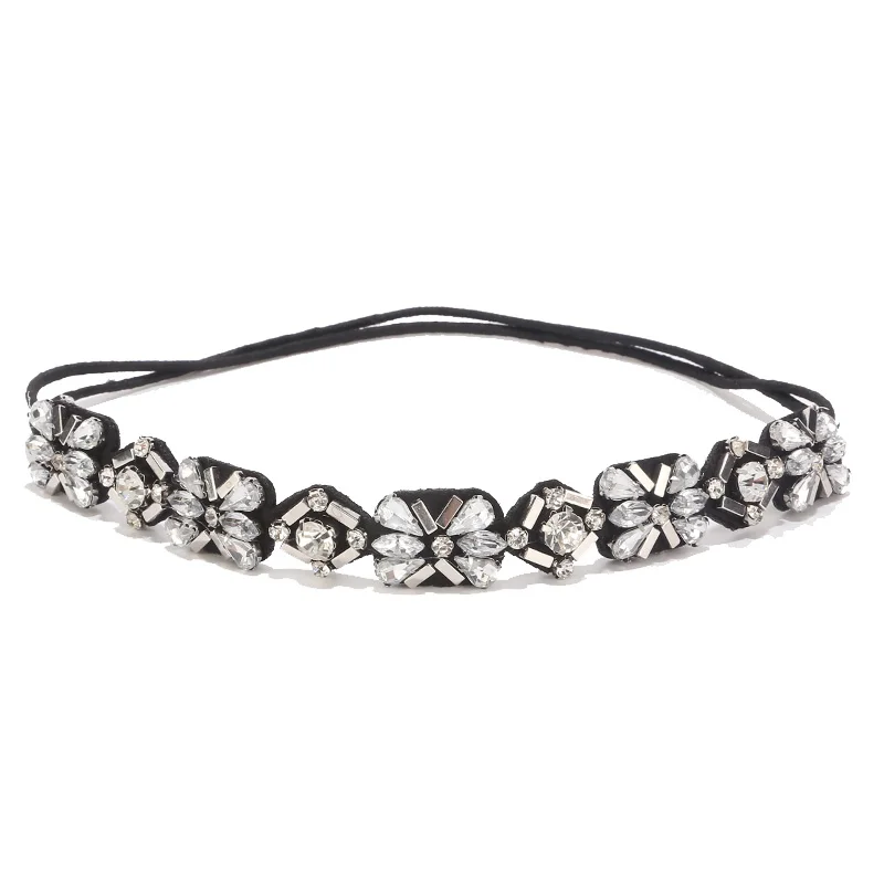 Luxury Handmade Rhinestone Beads Elastic Headbands For Women Good Quality Wedding Hair Accessories Bridal Hair Bands Headwear