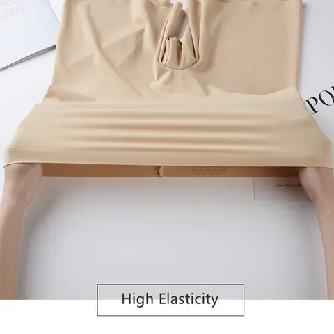 Sommartunna säkerhetsshorts i issiden för kvinnor med hög elasticitet, plusstorlek, svala underkjol, stora byxor för kvinnor 10 best sales säkerhetsbyxor under en kjol - №4