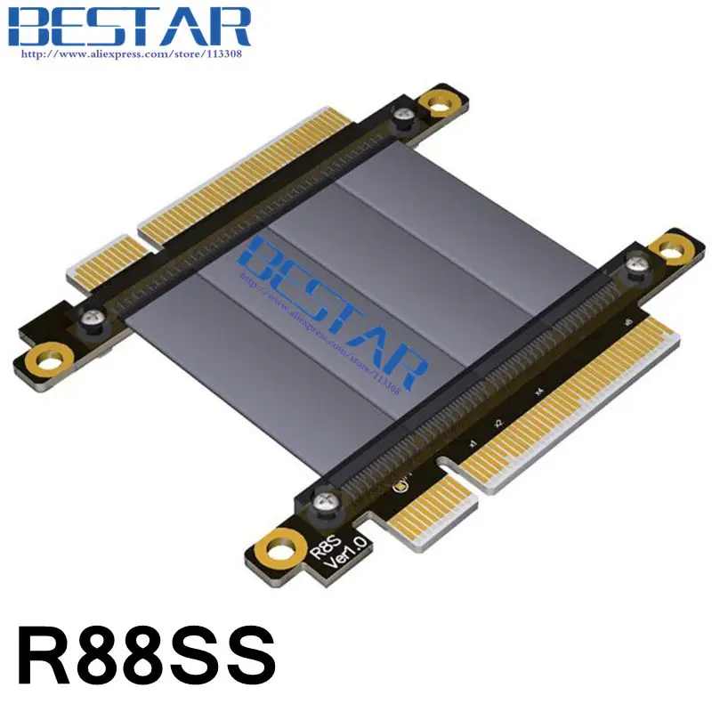 الناهض PCI-Express PCI-E 3.0x1x4x8x16 ذكر إلى ذكر بطاقة الرسومات تمديد الناهض PCIe أنثى إلى أنثى كابل الشريط 5- 60 سنتيمتر