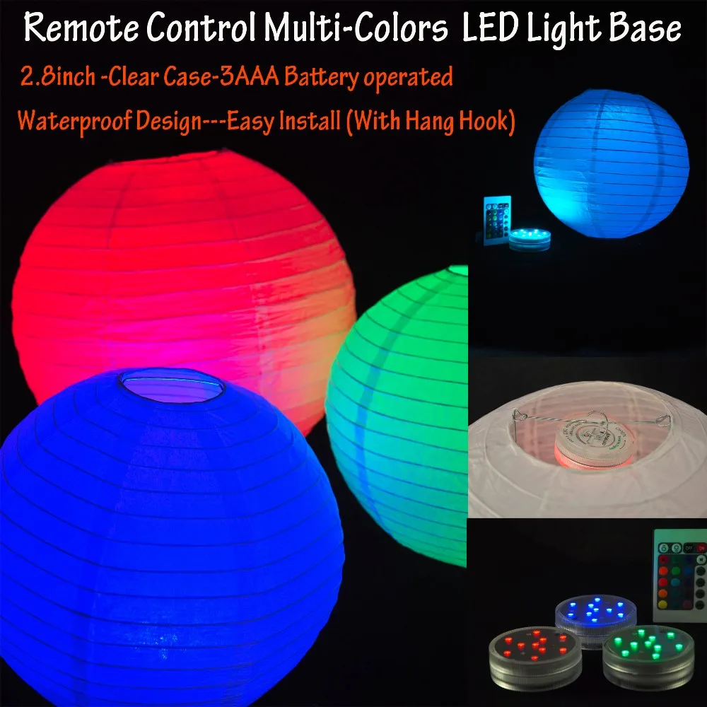 

Underwater LED Lights 3AAA Battery Operated Remote Controlled 10 Multi-colors LEDs Submersible LED Light Floral Light Vase Light