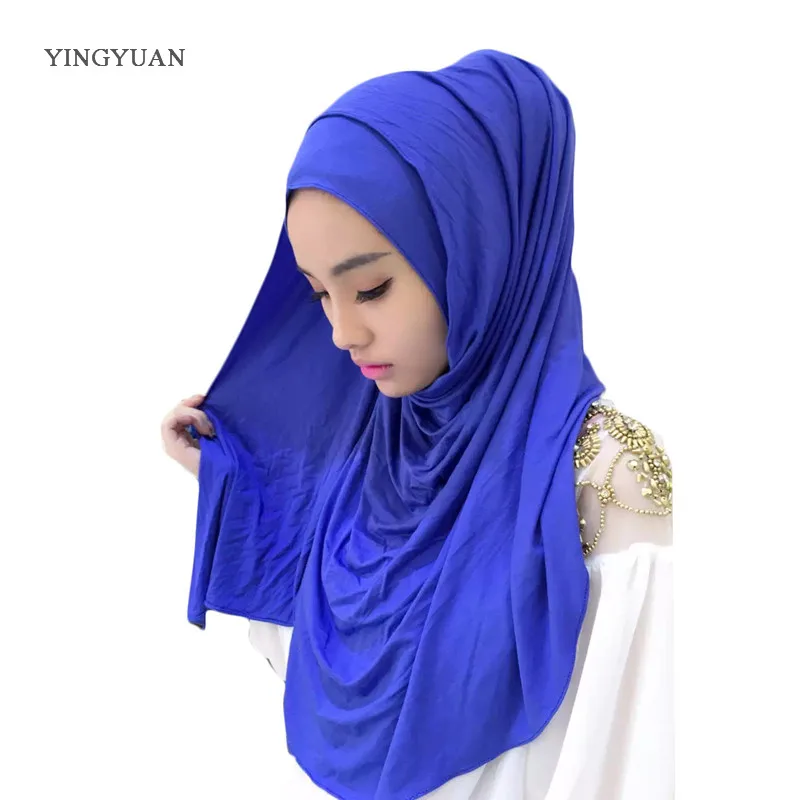 180*70cm Cotton Women Hijabs Ladies Simple Solid Long Shawl Head Scarf Female Daily Wrap Hijab Plain Muslim Fashion Headscarf