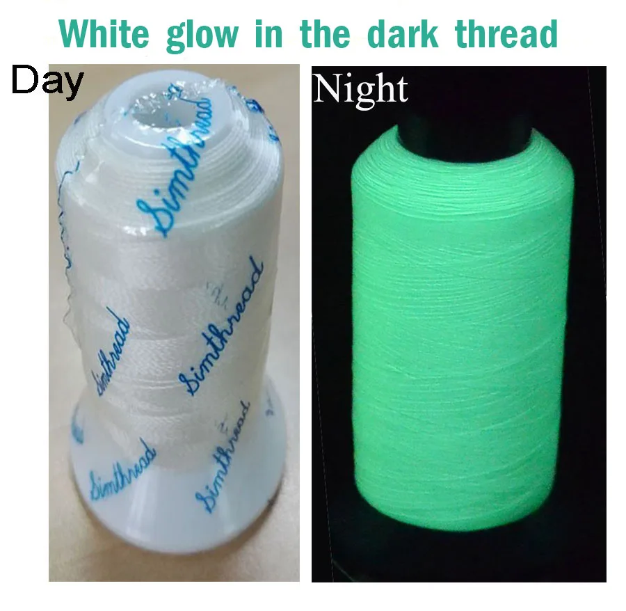 New Arrival Glow In The Dark Thread 500m/cone 5 Colors for Machine Embroidery thread