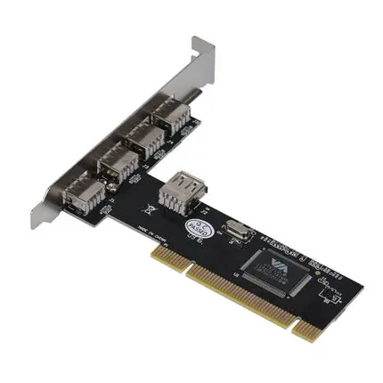 Newest Arrival USB 2.0 4 Port 480Mbps High Speed VIA HUB PCI Controller Card Adapter PCI Cards