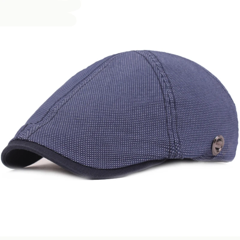 HT2446 Beret Vintage Men Women Cap Hat for Spring Autumn Cotton Retro Beret Hat 6 Panel   Flat Cap Men Women Beret Cap