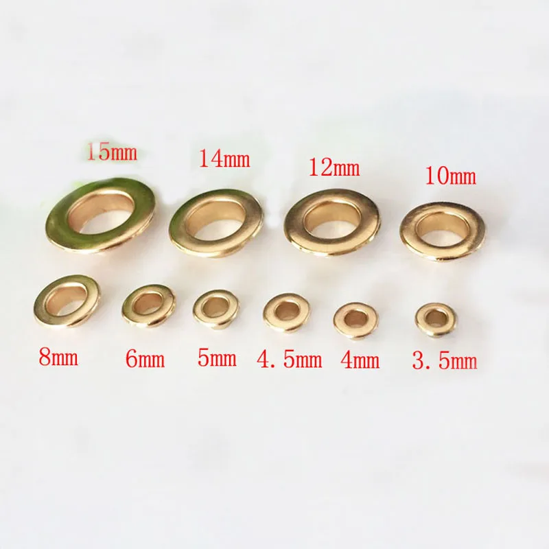 

DIY flat eyelet Grommet buckle copper flat steam eye vents clothing decorative ring corn rivet with gasket