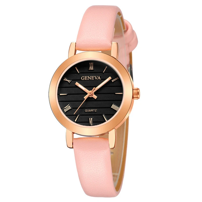 Women\'s Watches Ladies Watches Women Leather Clock Top Brand Geneva Wrist Watch Luxury Clock Relogio Feminino 2021 Saat Reloj