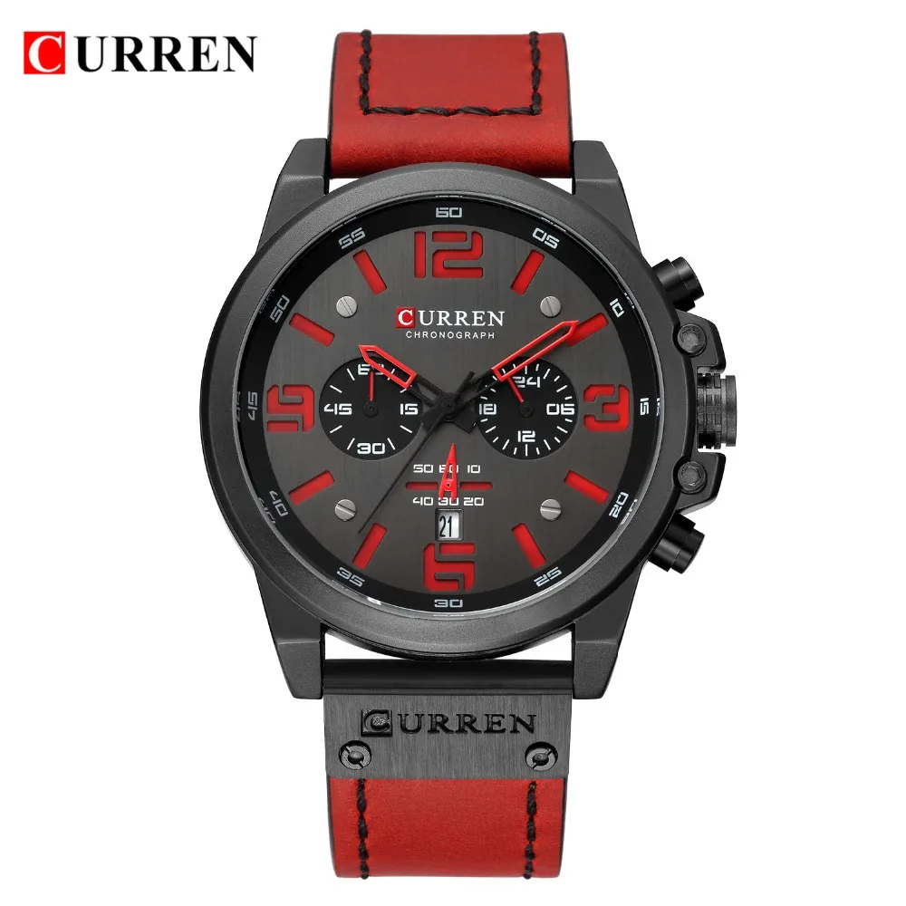 CURREN Mens Watches Top Brand Luxury Quartz Watch Men Casual Leather Military Waterproof Sport Wrist Watch Relogio Masculino