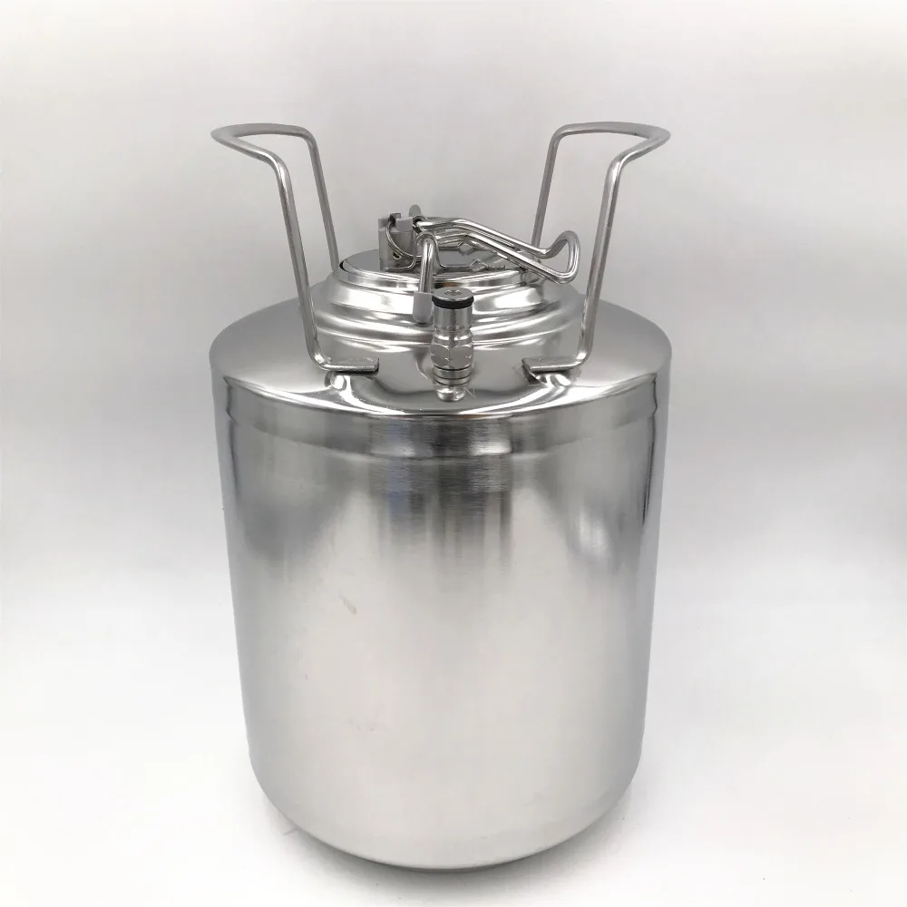 Stainless Steel 304 Beer OB Keg 2.5 gallon  10L with Ball Lock Cornelius style Fitting  with Metal Handles