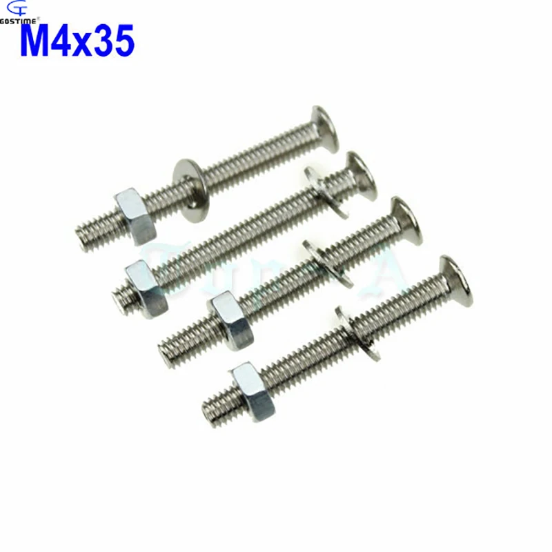 

100pcs Lot Computer Case Fan Screw Metric M4x35 mm 304 Stainless Steel Cross Recessed Phillips Flat Head Screws for Fans 120mm