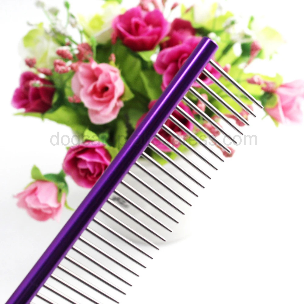 Colorful Pet Dog Comb Stainless Steel Combs Hair Trimmer Brush Pets Cat Comb Cleaning Dogs Beauty Accessories Grooming brushes