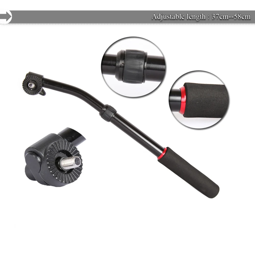 DHL ฟรี JY0509A Professional ขาตั้งกล้องอลูมิเนียมขาตั้งกล้องของเหลวลากหัวขาตั้งกล้อง DSLR สำหรับกล้องกล้องวิดีโอ