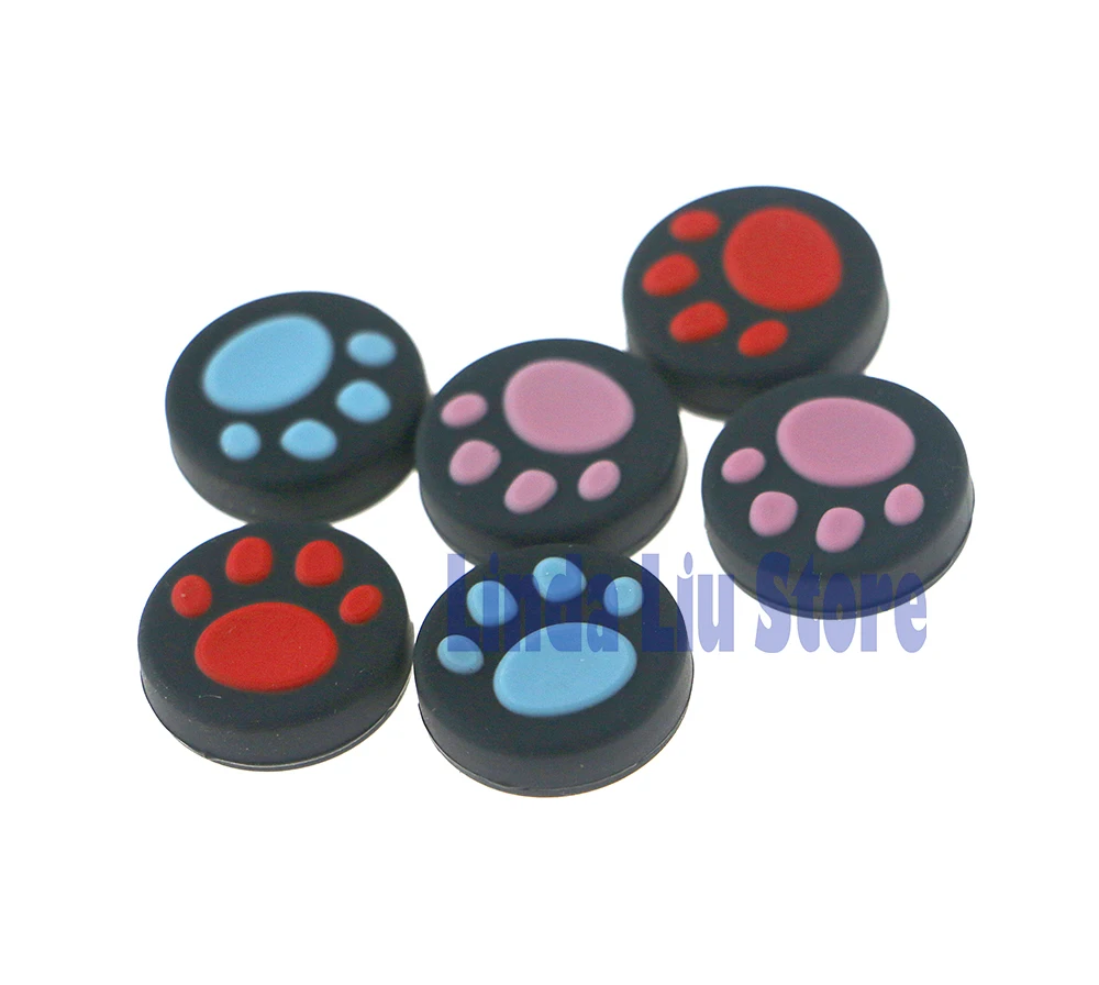 100 قطعة لطيف القط مخلب سيليكون التناظرية عصا القبضات غطاء للتبديل NS تحكم سيليكون قبعات ل نينتندو سويتش