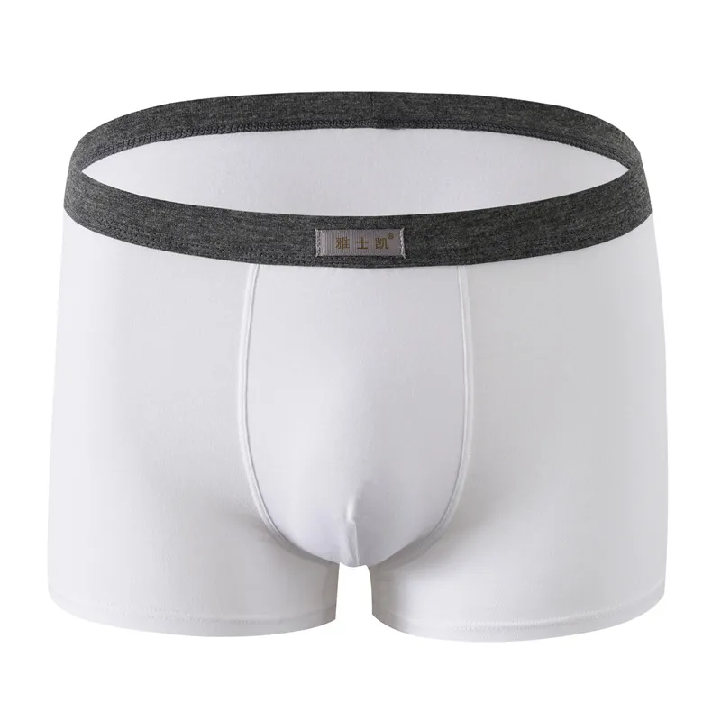 Boxershorts Men Bamboo White Cotton Breathable Youth Mens Underwear Boxers Short Casual Sexy Panties Men Underpants 4psc 4XL 5XL