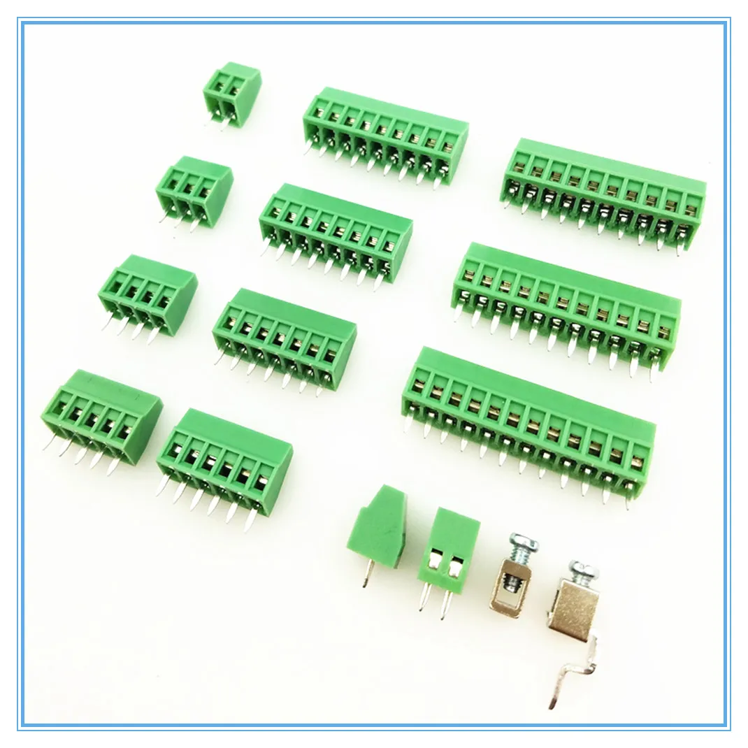 T-best In-bloque de terminales de tornillo de montaje PCB, poste 2/3, paso de 5mm, 8A, 250V, promoción de Aliexpress, 10 Uds.