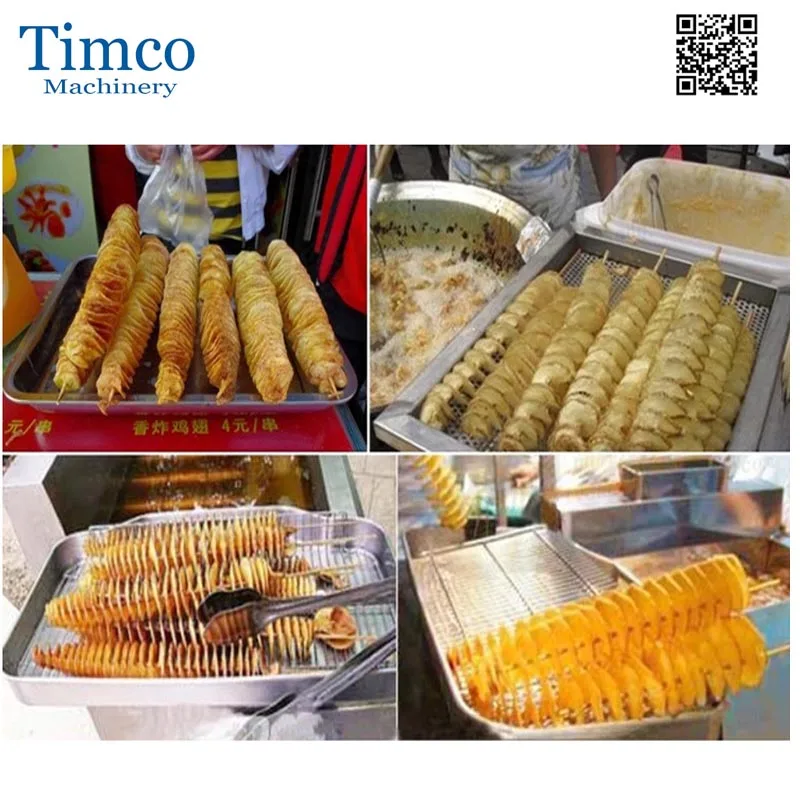 Timco torção elétrica batata cortador automático 110v 220v espiral de aço inoxidável máquina batata
