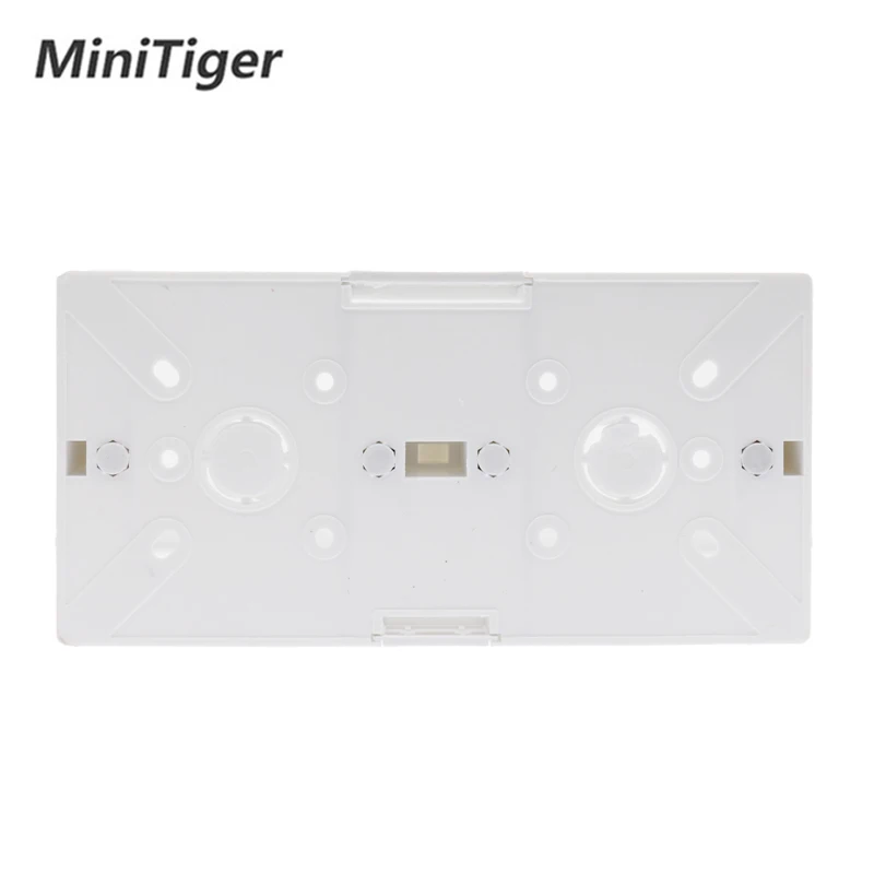 Minitiger-caja de montaje externa de 172mm x 86mm x 33mm para interruptores o enchufes de doble toque tipo 86, aplicable para cualquier posición de